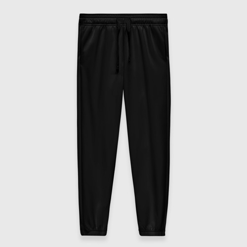 Женские брюки с принтом Просто черный цвет, вид спереди №1