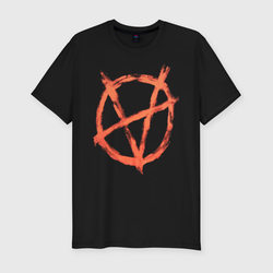 Anarchy – Мужская футболка хлопок Slim с принтом купить