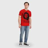Футболка с принтом Che Guevara Че Гевара для мужчины, вид на модели спереди №3. Цвет основы: белый