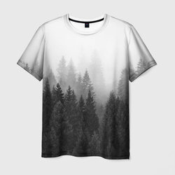 Туманный лес – Мужская футболка 3D с принтом купить со скидкой в -23%