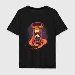 Галактические Песочные часы  – Мужская футболка хлопок Oversize с принтом купить со скидкой в -16%
