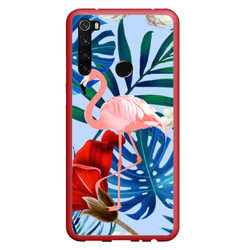 Фламинго в папоротнике – Чехол для Xiaomi Redmi Note 8T с принтом купить
