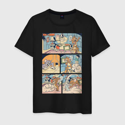 Том и Джерри комикс – Мужская футболка хлопок с принтом купить со скидкой в -20%