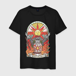 Восхваляя солнце | Dark souls – Мужская футболка хлопок с принтом купить со скидкой в -20%