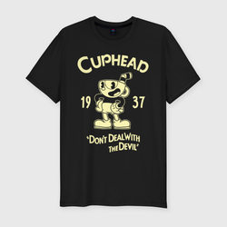 Cuphead – Мужская футболка хлопок Slim с принтом купить