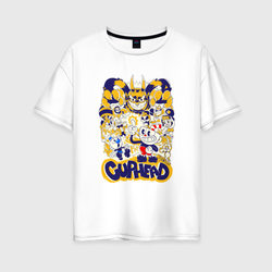 Cuphead – Женская футболка хлопок Oversize с принтом купить со скидкой в -16%
