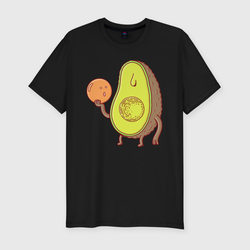 Авокадо – Мужская футболка хлопок Slim с принтом купить