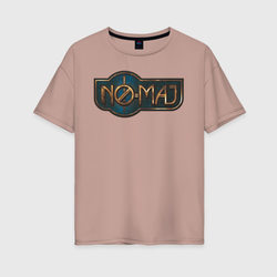 No maj – Женская футболка хлопок Oversize с принтом купить со скидкой в -16%