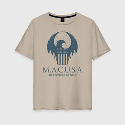 M.A.C.U.S.A – Женская футболка хлопок Oversize с принтом купить со скидкой в -16%