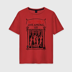 Ведьмы – Женская футболка хлопок Oversize с принтом купить со скидкой в -16%