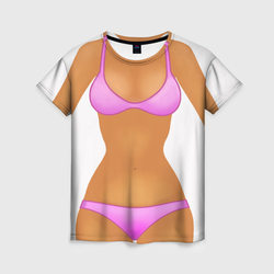 Tanned body – Женская футболка 3D с принтом купить со скидкой в -26%
