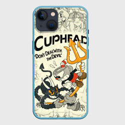 Cuphead and Devil – Чехол для iPhone 14 с принтом купить