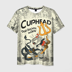 Cuphead and Devil – Мужская футболка 3D с принтом купить со скидкой в -26%