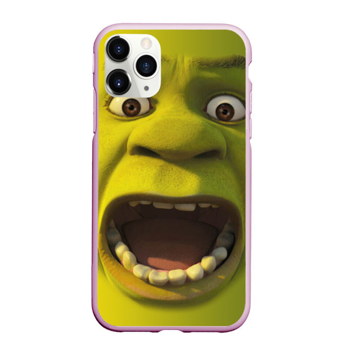 Чехол для iPhone 11 Pro Max матовый с принтом Shrek is yelling, вид спереди №1