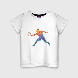 Tennis player - man – Детская футболка хлопок с принтом купить со скидкой в -20%