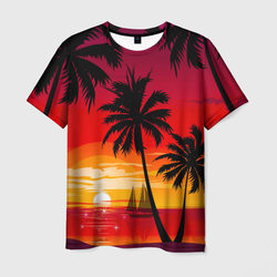 Гавайский закат – Мужская футболка 3D с принтом купить со скидкой в -23%