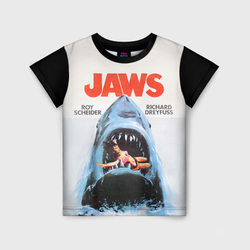Jaws cinema 1975 – Детская футболка 3D+ с принтом купить со скидкой в -44%