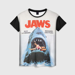Jaws cinema 1975 – Женская футболка 3D+ с принтом купить со скидкой в -31%