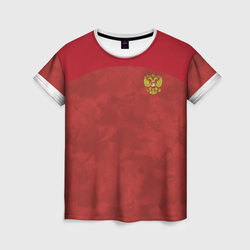 Сборная России 2021 домашняя – Женская футболка 3D+ с принтом купить со скидкой в -31%
