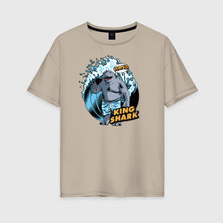 King Shark Hand – Женская футболка хлопок Oversize с принтом купить со скидкой в -16%