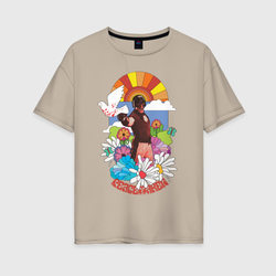 Peacemaker – Женская футболка хлопок Oversize с принтом купить со скидкой в -16%