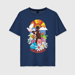 Peacemaker – Женская футболка хлопок Oversize с принтом купить со скидкой в -16%
