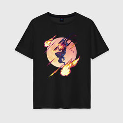 Fire Dead Cells – Женская футболка хлопок Oversize с принтом купить со скидкой в -16%