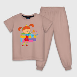 Пенье Царевны – Детская пижама хлопок с принтом купить со скидкой в -9%