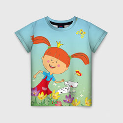 Прогулка Царевны – Детская футболка 3D с принтом купить со скидкой в -33%
