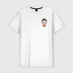 Joker smile Suicide Squad 2016 – Мужская футболка хлопок Slim с принтом купить