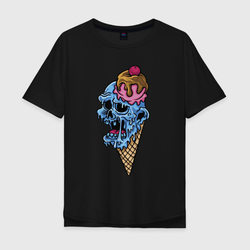 Horror ice cream – Мужская футболка хлопок Oversize с принтом купить со скидкой в -16%