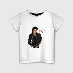 Bad. Майкл Джексон – Детская футболка хлопок с принтом купить со скидкой в -20%