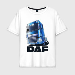 Daf Truck – Мужская футболка хлопок Oversize с принтом купить со скидкой в -16%