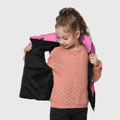 Жилет с принтом Barbie Roblox Роблокс для ребенка, вид на модели спереди №3. Цвет основы: черный