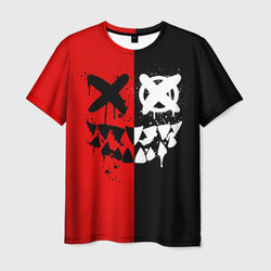 Smail Black and red – Мужская футболка 3D с принтом купить со скидкой в -26%