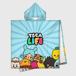 Toca boca life – Детское полотенце-пончо с капюшоном 3D с принтом купить со скидкой в -16%