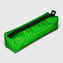 Черепа на кислотно-зеленом фоне – Пенал школьный 3D с принтом купить