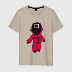 Игра в кальмара   удивление – Мужская футболка хлопок с принтом купить со скидкой в -20%