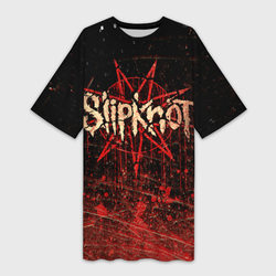 Слипкнот Гранж | Slipknot Grunge – Платье-футболка 3D с принтом купить
