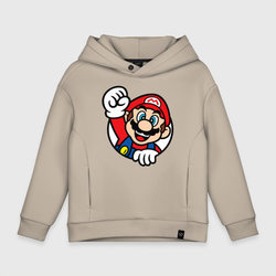 Mario - face – Детское худи Oversize хлопок с принтом купить