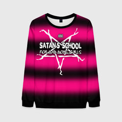 Satan school for bad boys and girls Pink – Мужской свитшот 3D с принтом купить со скидкой в -35%