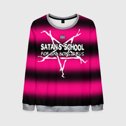 Satan school for bad boys and girls Pink – Мужской свитшот 3D с принтом купить со скидкой в -35%