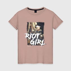 Мятежная девушка – Женская футболка хлопок с принтом купить со скидкой в -20%