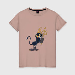 Шоу чашечка и дьявол – Женская футболка хлопок с принтом купить со скидкой в -20%