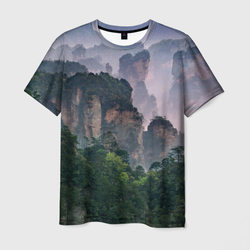 Горы лес каньон – Мужская футболка 3D с принтом купить со скидкой в -23%