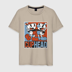 Cuphead and Mugman Show – Мужская футболка хлопок с принтом купить со скидкой в -20%