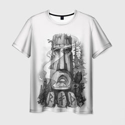 языческий тотем с рунами – Мужская футболка 3D с принтом купить со скидкой в -23%