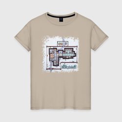 Plan of the prison – Женская футболка хлопок с принтом купить со скидкой в -20%