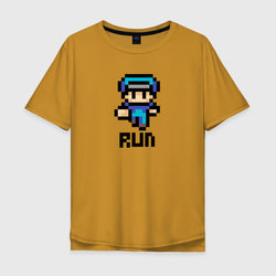 Police officer Run – Мужская футболка хлопок Oversize с принтом купить со скидкой в -16%