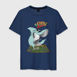 Карты с акулой – Мужская футболка хлопок с принтом купить со скидкой в -20%